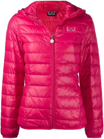 Armani Ea7 Emporio Armani Hooded Padded Jacket Jakne Ženske Roza | 49C0E5WT