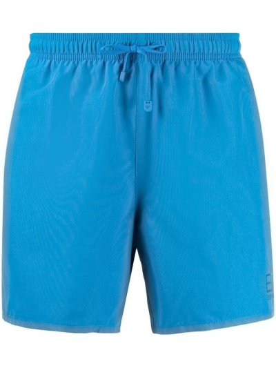 Armani Ea7 Emporio Armani Metallic Logo Print Swim Kratke Hlače Moški Modre | D1AC34N1