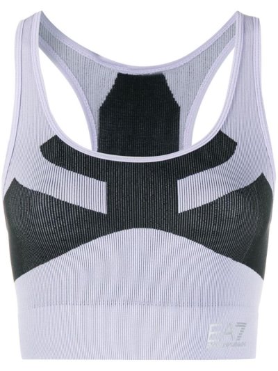 Armani Ea7 Emporio Armani Panelled Ribbed Knit Tank Top Ženske Vijolične | 1EDYQVKF