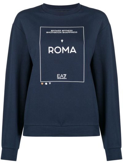 Armani Ea7 Emporio Armani Roma Crew Neck Športni Puloverji Ženske Modre | 8V18C0U8