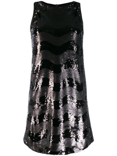 Armani Emporio Armani Abito Sleeveless Embellished Obleke Ženske Črne | 1EVVDYDR
