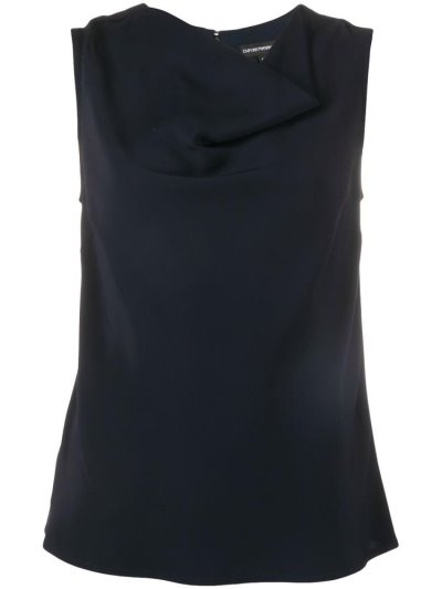 Armani Emporio Armani Asymmetric Neck Tank Top Ženske Modre | CMUY9D0L