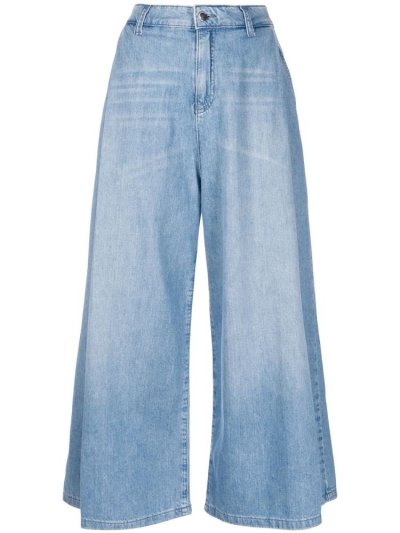 Armani Emporio Armani Cropped Wide Leg Kavbojke Ženske Modre | J0KK1E2W