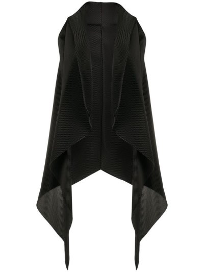 Armani Emporio Armani Draped Asymmetric Waistcoat Telovniki Ženske Črne | IY3NDC7X