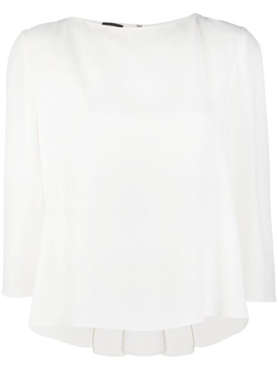 Armani Emporio Armani Flared 3/4 Sleeves Bluze Ženske Bele | QX3GPRP8