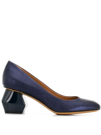 Armani Emporio Armani Geometric Heel Črpalke Ženske Modre | C32WSIOB
