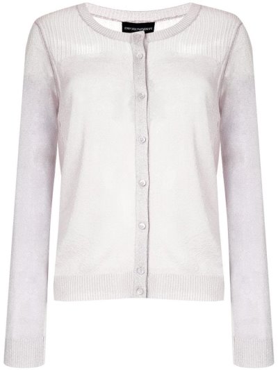 Armani Emporio Armani Glitter Knit Kardigan Ženske Srebrne | VTHO39P2