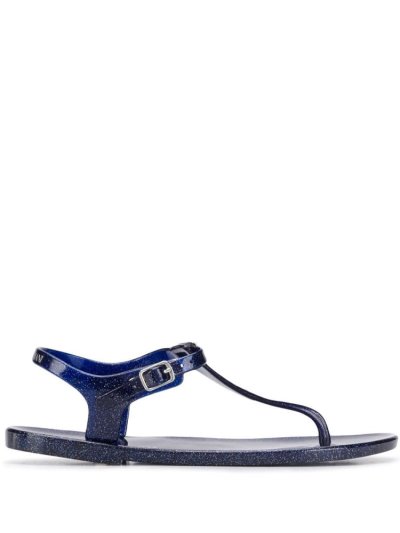 Armani Emporio Armani Glittered Y Front Sandale Ženske Modre | FF45C337