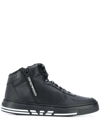Armani Emporio Armani High Top Superge Moški Črne | V5302T4M