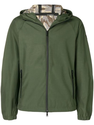 Armani Emporio Armani Hooded Lightweight Jakne Moški Zelene | SX6QBF91