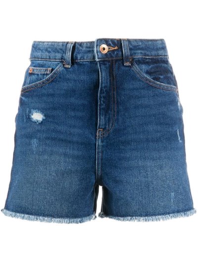 Armani Emporio Armani J32 Slim High Waisted Kratke Hlače Ženske Modre | LHJM02RQ