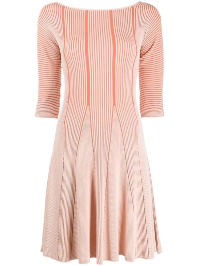 Armani Emporio Armani Knitted Midi Obleke Ženske Rdeče | BN541PZI