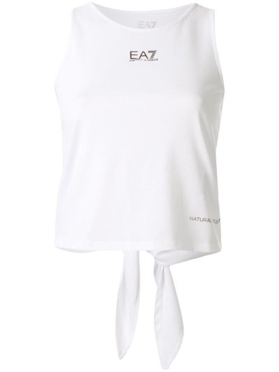 Armani Emporio Armani Logo Print Tank Top Ženske Bele | 6YJHAYTM