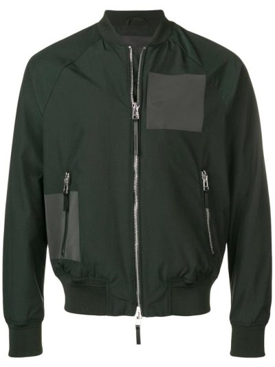 Armani Emporio Armani Logo Printed Bomber Jakne Moški Zelene | SN6LQQ05