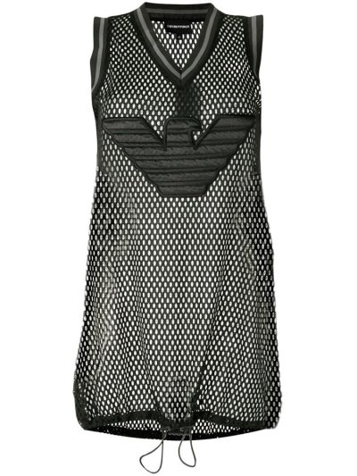 Armani Emporio Armani Mesh Telovniki Ženske Črne | ZUIYOVZ6