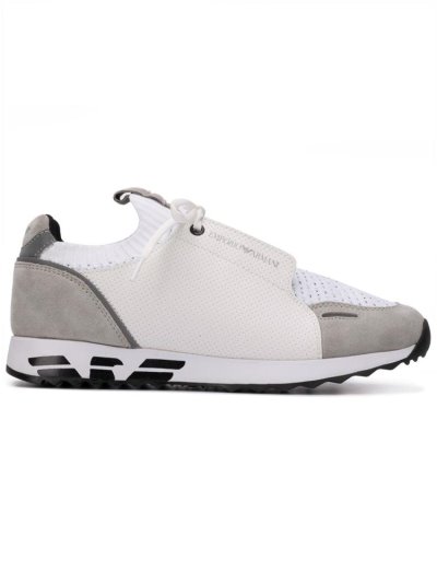 Armani Emporio Armani Panelled Colour Block Superge Moški Bele | DQ9WQ4QK