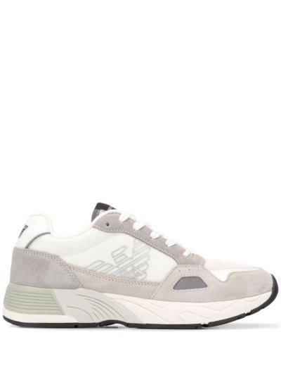 Armani Emporio Armani Panelled Low Top Superge Moški Bež | 0EA8TUCC