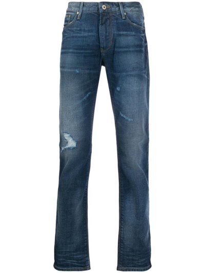 Armani Emporio Armani Ripped Slim Fit Kavbojke Moški Modre | XTA72L6L