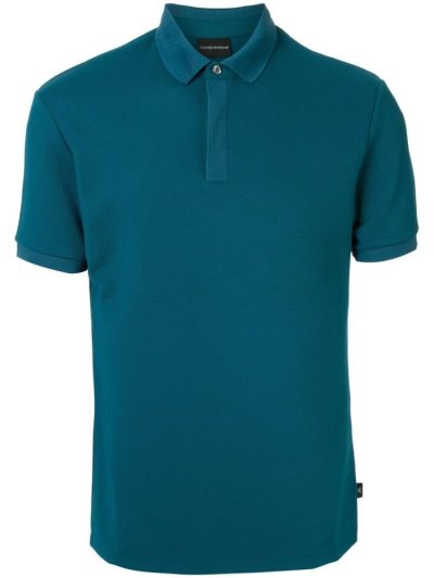 Armani Emporio Armani Solid Color Polo Majice Moški Modre | TAQXDGFL