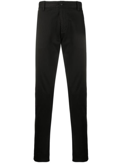 Armani Emporio Armani Straight Leg Chinos Hlače Moški Črne | 7IJI60ZG