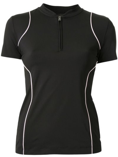 Armani Emporio Armani Zip Front Top Ženske Črne | 0VD1NOTQ