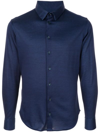 Armani Giorgio Armani Basic Plain Srajca Moški Modre | 7HF574TO