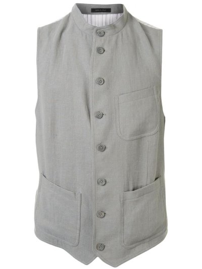 Armani Giorgio Armani Button Up Waistcoat Telovniki Moški Sive Večbarvni | P3XD5TY3