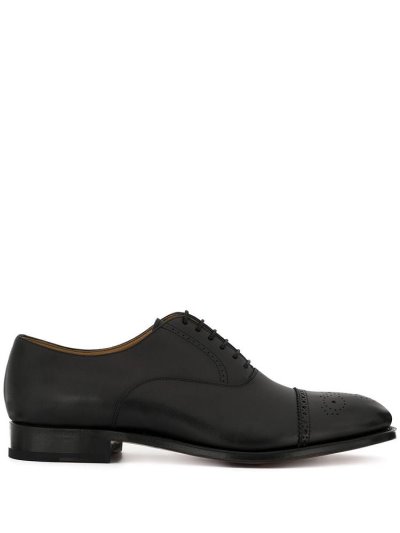 Armani Giorgio Armani Decorative Perforation Lace Up Shoes Čevlji Moški Črne | 6UPZE2YH