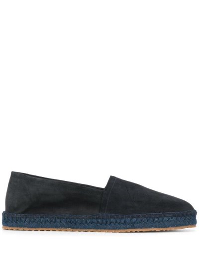 Armani Giorgio Armani Logo Embroidered Espadrille Čevlji Moški Modre | AYH2Y6KV