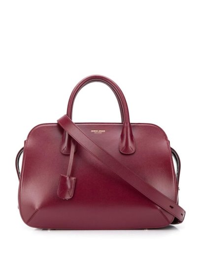 Armani Giorgio Armani Logo Top Handle Torba Tote Ženske Rdeče | 76O6G8HW