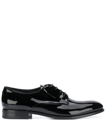 Armani Giorgio Armani Patent Derby Čevlji Moški Črne | K4G14WP0