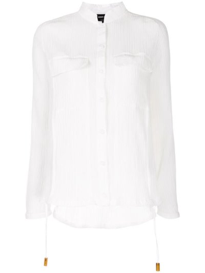 Armani Giorgio Armani Sheer Pocket Srajca Ženske Bele | FF1QTH4Y