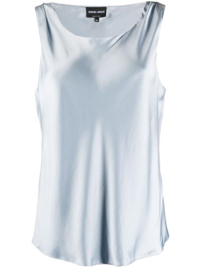 Armani Giorgio Armani Silk Tank Top Ženske Modre | 9W76GDJS