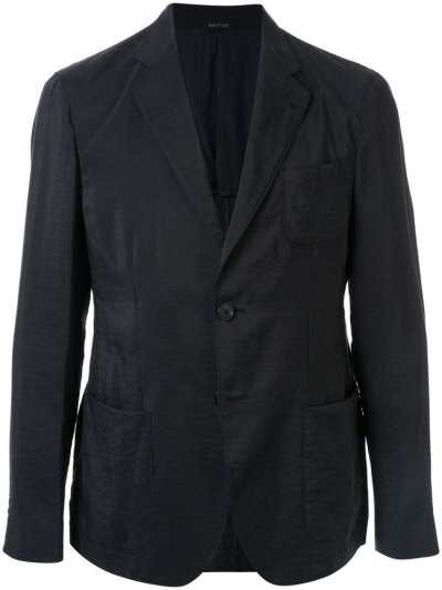 Armani Giorgio Armani Single Breasted Regular Fit Suknjič Moški Modre | L9FISQBS